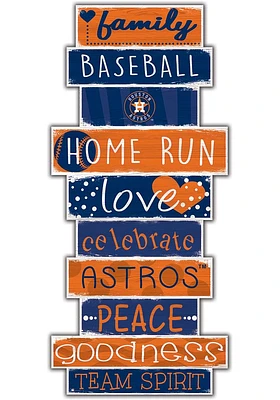 Houston Astros Celebrations Stack 24 Inch Sign - Orange