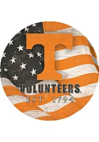 Tennessee Volunteers 24in Flag Circle Sign - Orange
