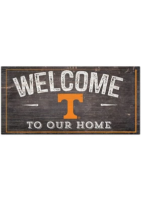 Tennessee Volunteers Welcome Distressed Sign - Orange
