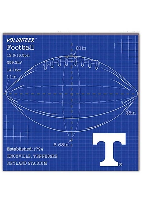 Tennessee Volunteers Ball Blueprint Sign - Orange