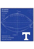 Tennessee Volunteers Ball Blueprint Sign - Orange