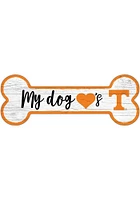 Tennessee Volunteers Dog Bone 6x12 Sign - Orange