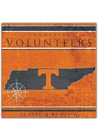 Tennessee Volunteers Coordinates Sign - Orange