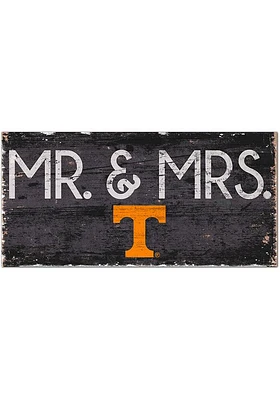 Tennessee Volunteers Mr and Mrs Sign - Orange