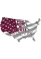 Texas A&M Aggies USA Shape Flag Cutout Sign - Red