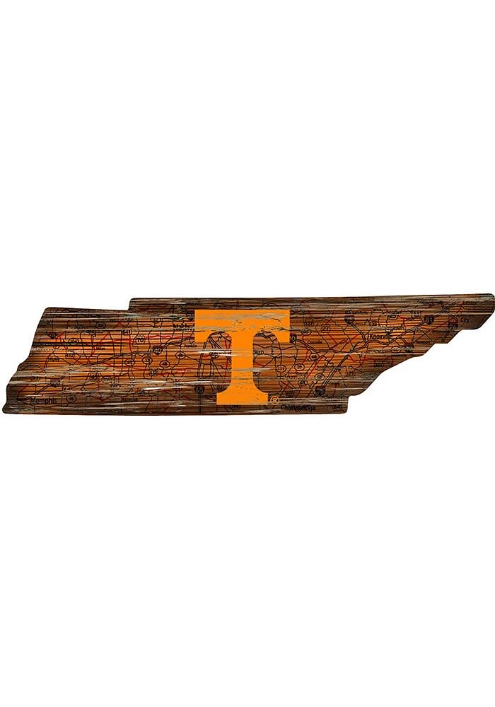 Tennessee Volunteers Mini Roadmap State Sign - Orange