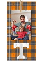Tennessee Volunteers Plaid Clothespin Sign - Orange