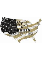 UCF Knights USA Shape Flag Cutout Sign - Black