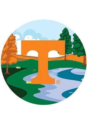 Tennessee Volunteers Landscape Circle Sign - Orange