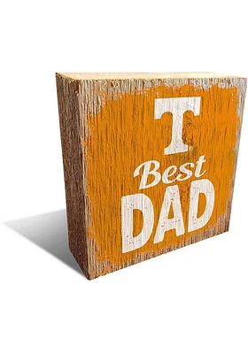 Tennessee Volunteers Best Dad Block Sign - Orange