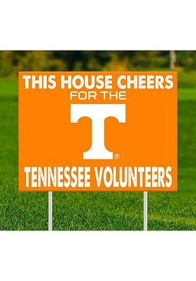 Tennessee Volunteers This House Cheers For Yard Sign - Orange