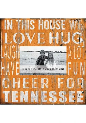 Tennessee Volunteers In This House 10x10 Picture Frame - Orange