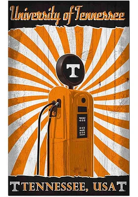Tennessee Volunteers Retro Pump Location Sign - Orange