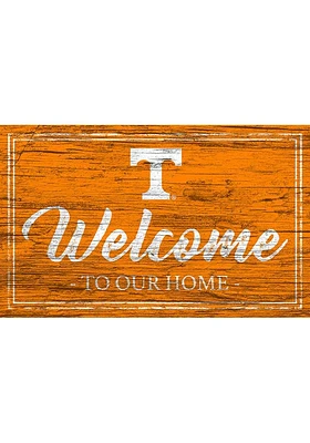 Tennessee Volunteers Team Welcome 11x19 Sign - Orange