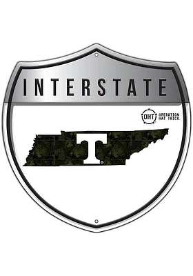 Tennessee Volunteers 24in OHT Camo Interstate Sign - Orange