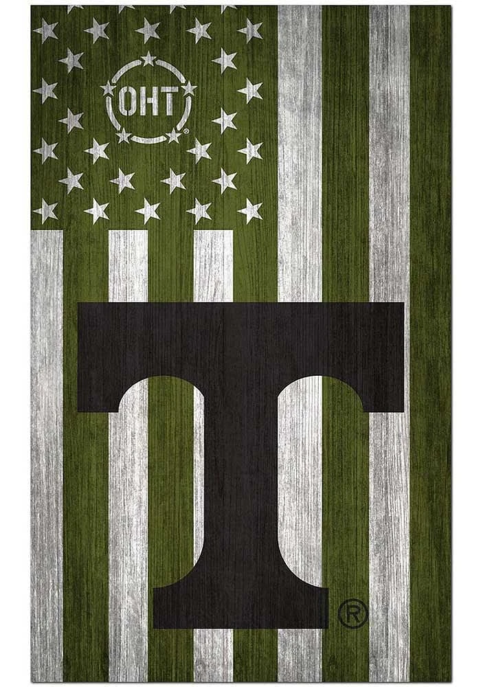 Tennessee Volunteers 11x19 OHT Military Flag Sign - Orange