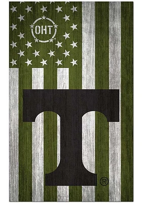 Tennessee Volunteers 11x19 OHT Military Flag Sign - Orange