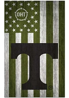 Tennessee Volunteers 11x19 OHT Military Flag Sign - Orange
