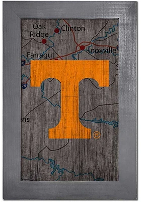 Tennessee Volunteers City Map Sign - Orange