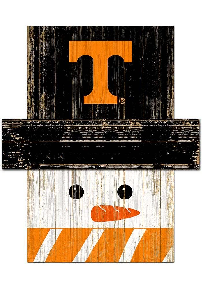 Tennessee Volunteers Snowman Head Sign - Orange