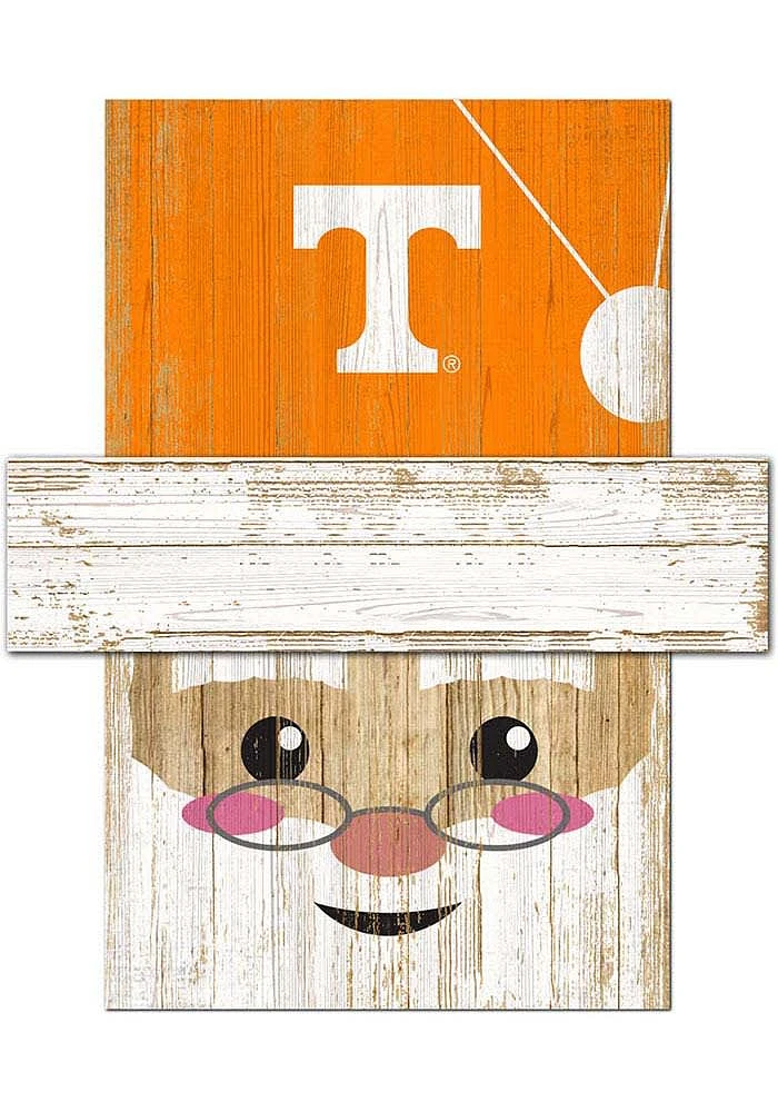 Tennessee Volunteers Santa Head Sign - Orange