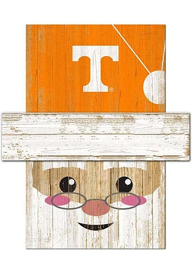 Tennessee Volunteers Santa Head Sign - Orange