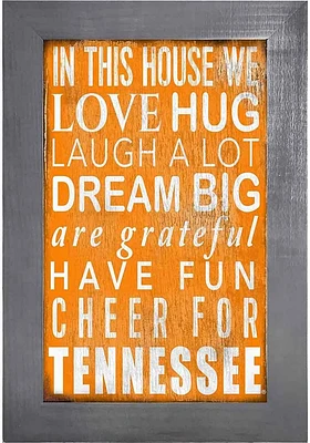 Tennessee Volunteers In This House Picture Frame - Orange