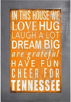 Tennessee Volunteers In This House Picture Frame - Orange