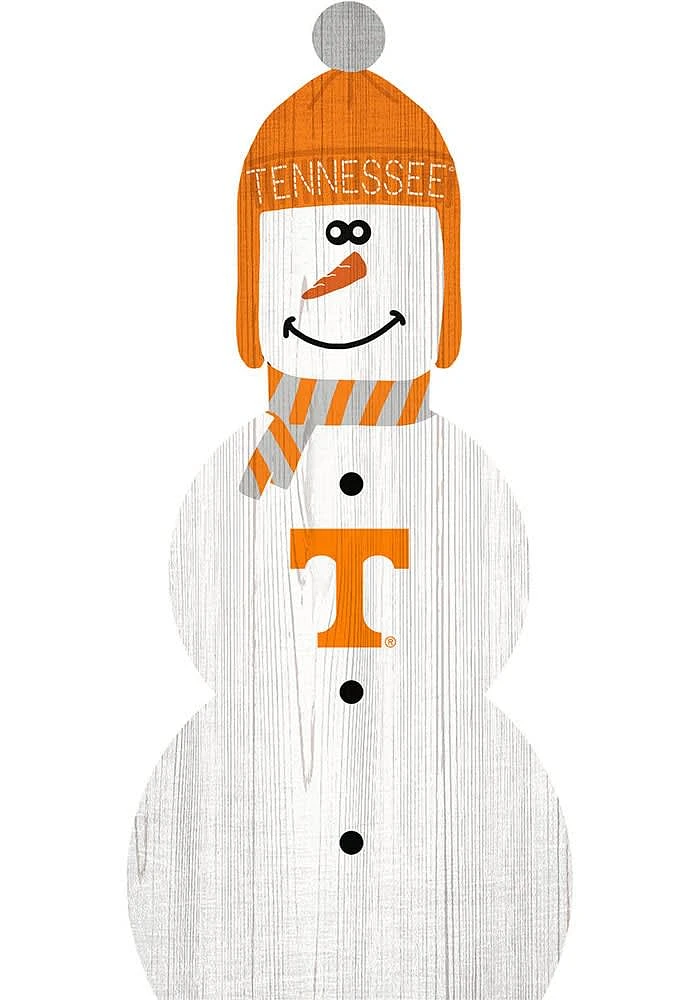 Tennessee Volunteers Snowman Leaner Sign - Orange