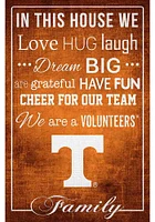 Tennessee Volunteers In This House 17x26 Sign - Orange