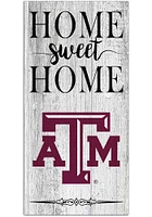 Texas A&M Aggies Home Sweet Home Whitewashed Sign - Maroon