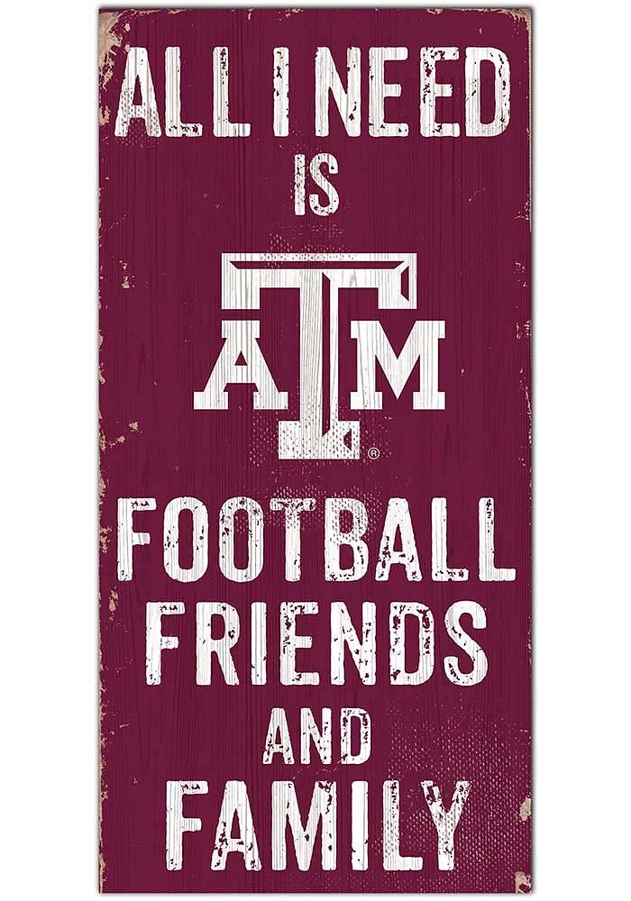 Texas A&M Aggies Football Friends and Family Sign - Maroon