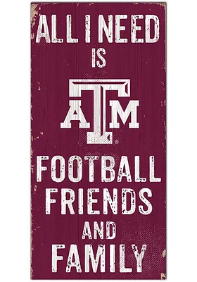 Texas A&M Aggies Football Friends and Family Sign - Maroon