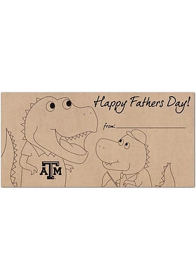 Texas A&M Aggies Fathers Day Coloring Sign - Maroon