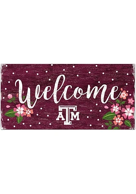 Texas A&M Aggies Welcome Floral Sign - Maroon