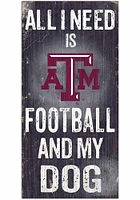 Texas A&M Aggies Football and My Dog Sign - Maroon