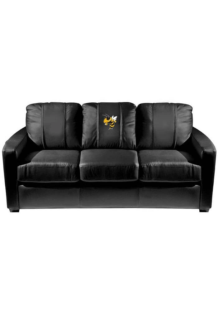 GA Tech Yellow Jackets Faux Leather Sofa - Black