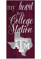 Texas A&M Aggies My Heart State Sign - Maroon
