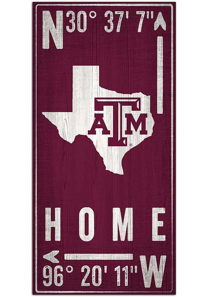 Texas A&M Aggies Coordinate Sign - Maroon