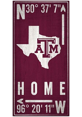 Texas A&M Aggies Coordinate Sign - Maroon