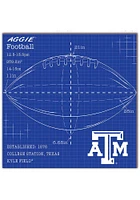 Texas A&M Aggies Ball Blueprint Sign - Maroon