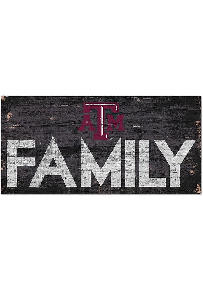 Texas A&M Aggies Family 6x12 Sign - Maroon