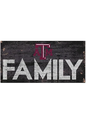 Texas A&M Aggies Family 6x12 Sign - Maroon