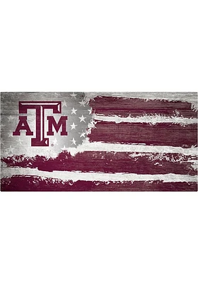 Texas A&M Aggies Flag 6x12 Sign - Maroon