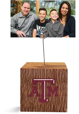 Texas A&M Aggies Block Spiral Photo Holder Maroon Desk Accessory