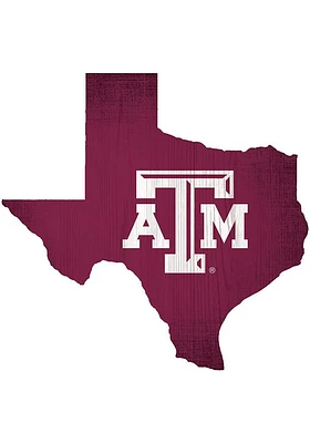 Texas A&M Aggies State Cutout Sign - Maroon