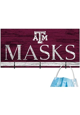 Texas A&M Aggies Team Color Mask Holder Sign - Maroon