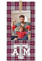 Texas A&M Aggies Plaid Clothespin Sign - Maroon