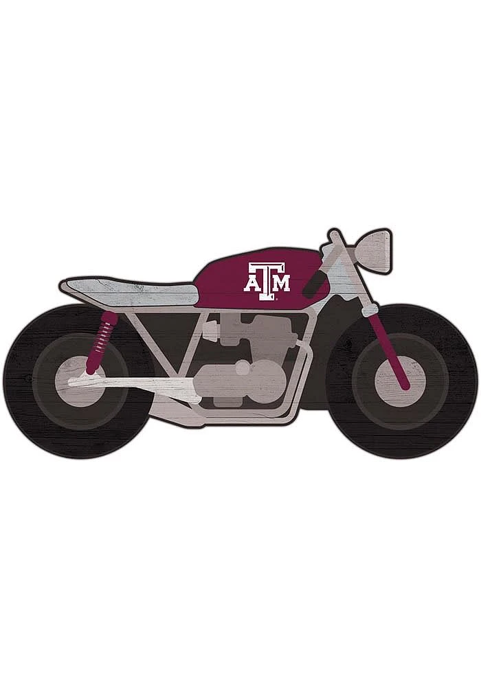 Texas A&M Aggies Motorcycle Cutout Sign - Maroon