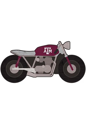 Texas A&M Aggies Motorcycle Cutout Sign - Maroon